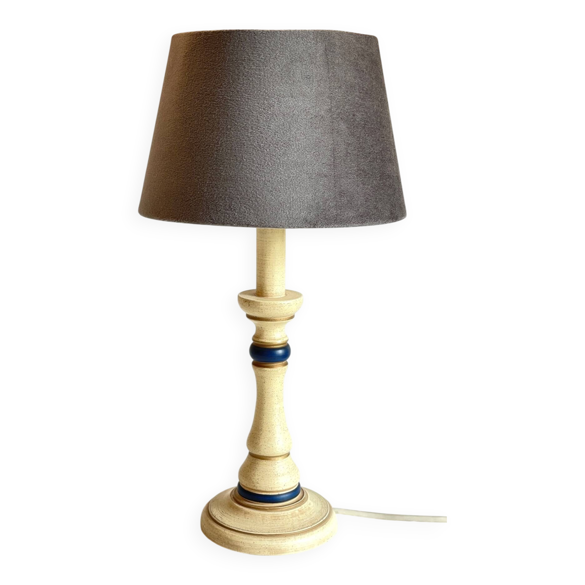VINTAGE LAMP in Italian CHIC Turned Wood