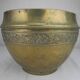 large old brass flower pot, gilded shabby decor, old brass flowers pot