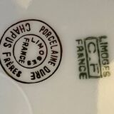 Round dish in fine Limoges porcelain