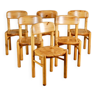 Série de 6 chaises en pin Rainer Daumiller