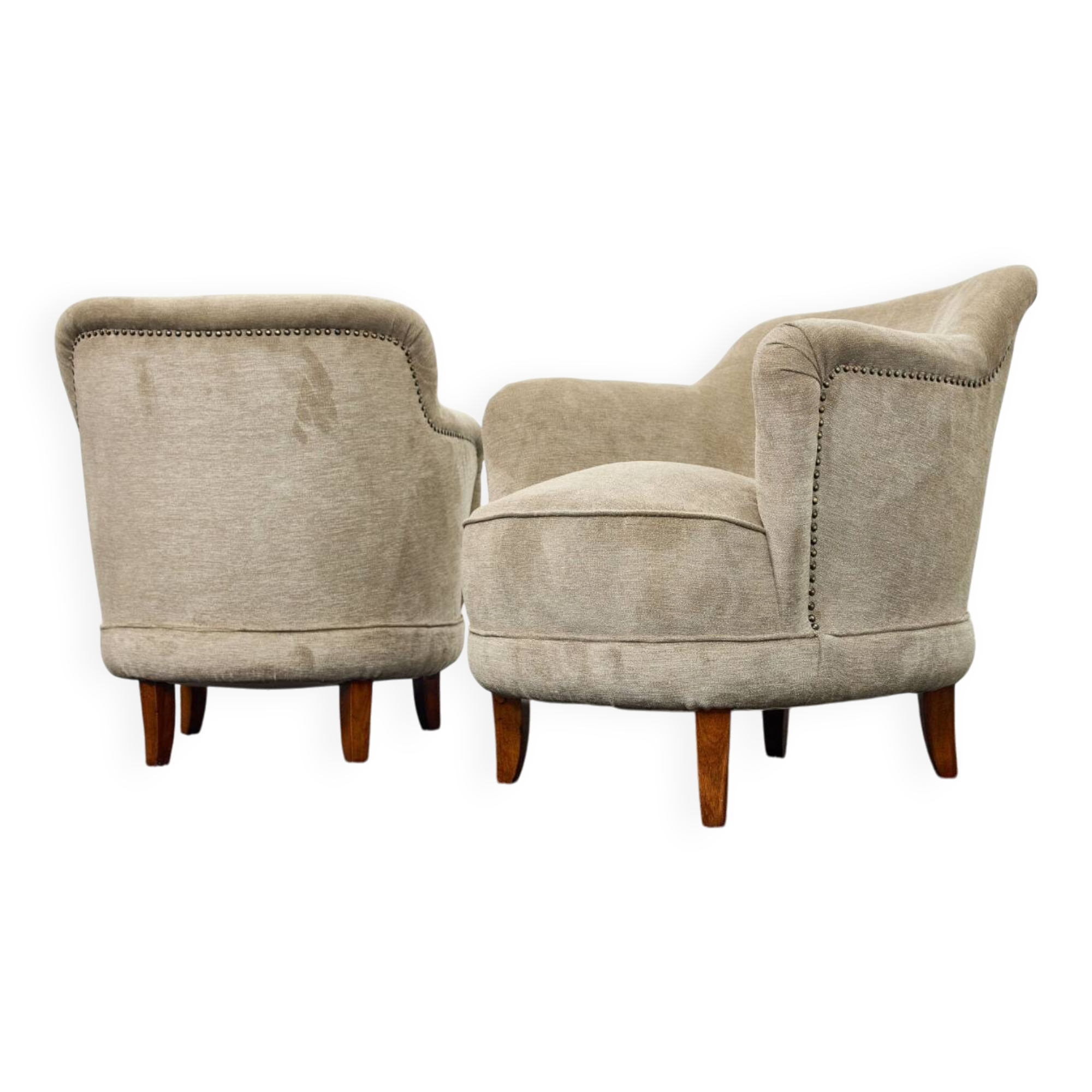 Fauteuils-chaises cocktail du milieu du siècle conçus par Pál Vince, 1947 Hongrie