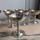 8 metal ice cream cups