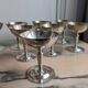 8 coupes à glace en métal