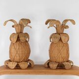 "Rattan 'pineapple' lamps"