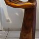 Chaise main (haute) bois exotique massif, vers 1970