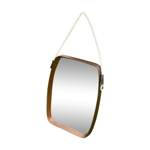 ancien miroir teck scandinave