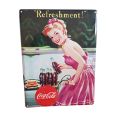Plaque émaillée Coca Cola vintage