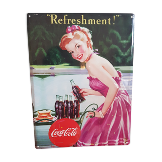 Plaque émaillée Coca Cola vintage