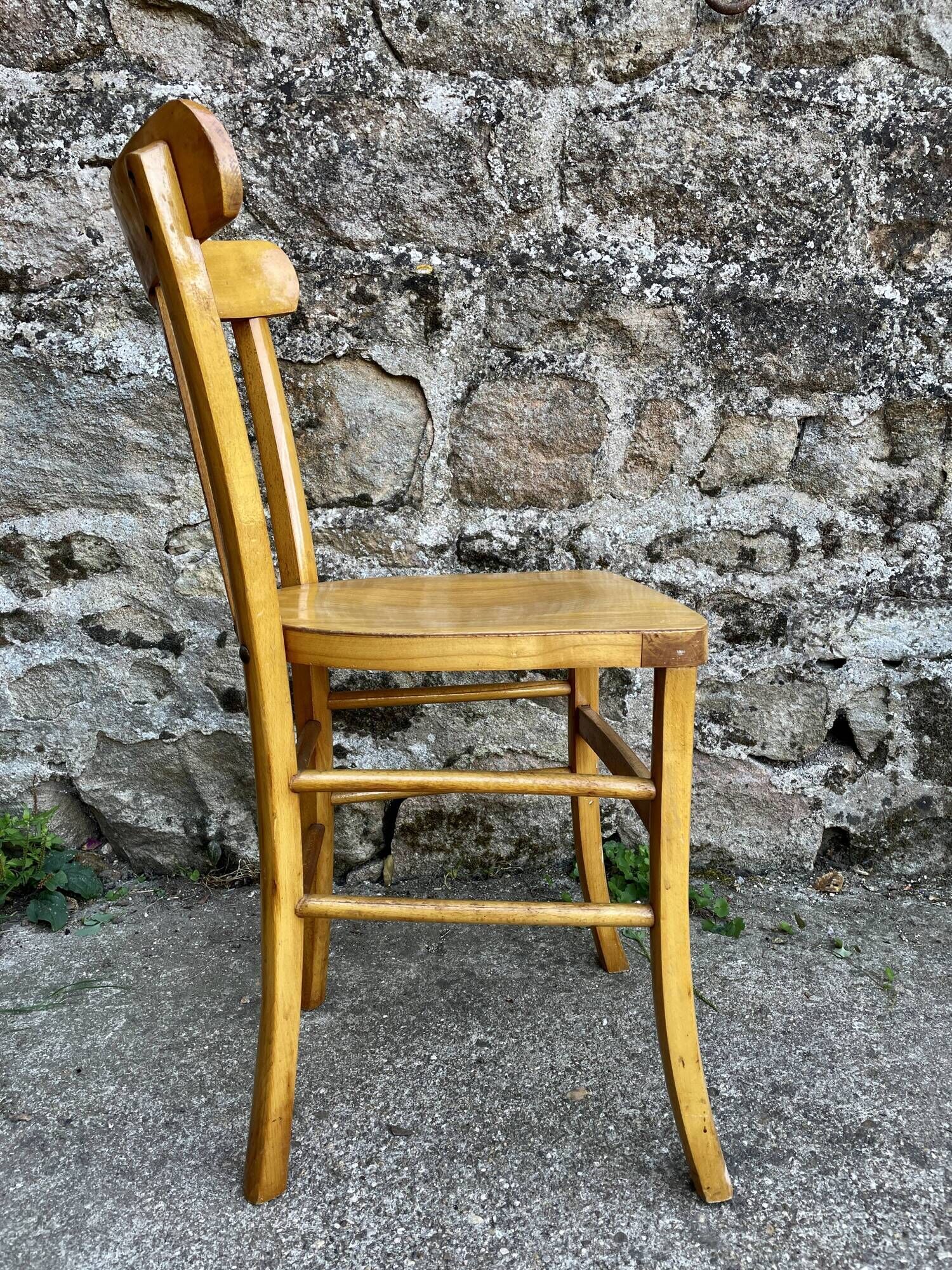 Set of 6 Luterma beech chairs, 1950.