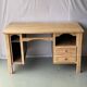 Renovated vintage desk in raw solid wood 128cm