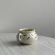 Pot - sugar bowl with two handles in decorative ceramic with blue floral motifs.