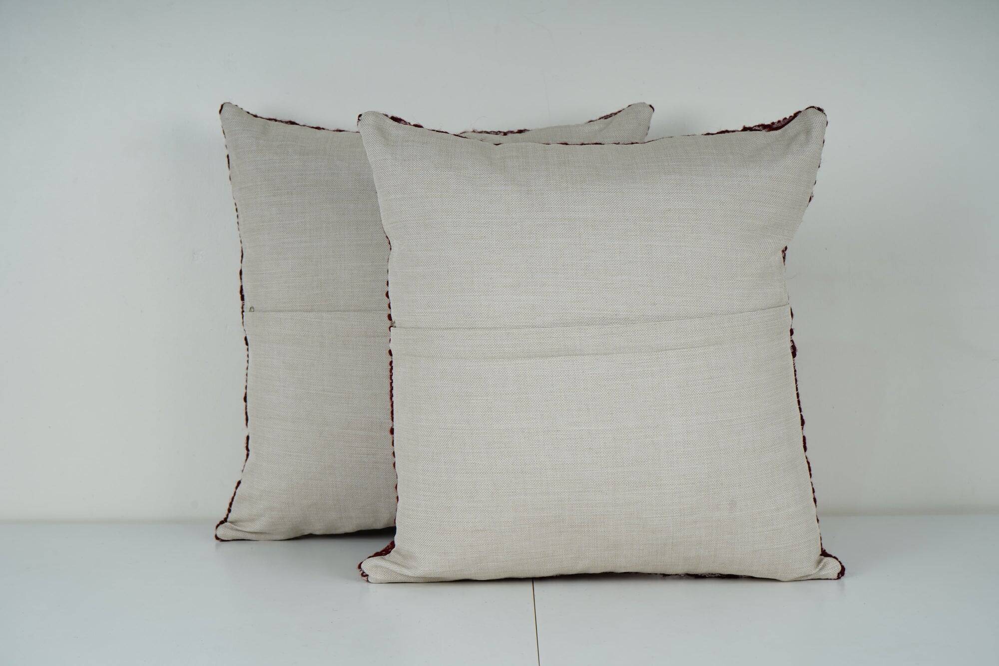 Set of 2 vintage kilim cushion covers 51x51 cm