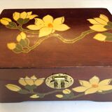 Lacquered wooden jewelry box