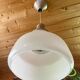 Lustre opaline blanche, vintage, année 70