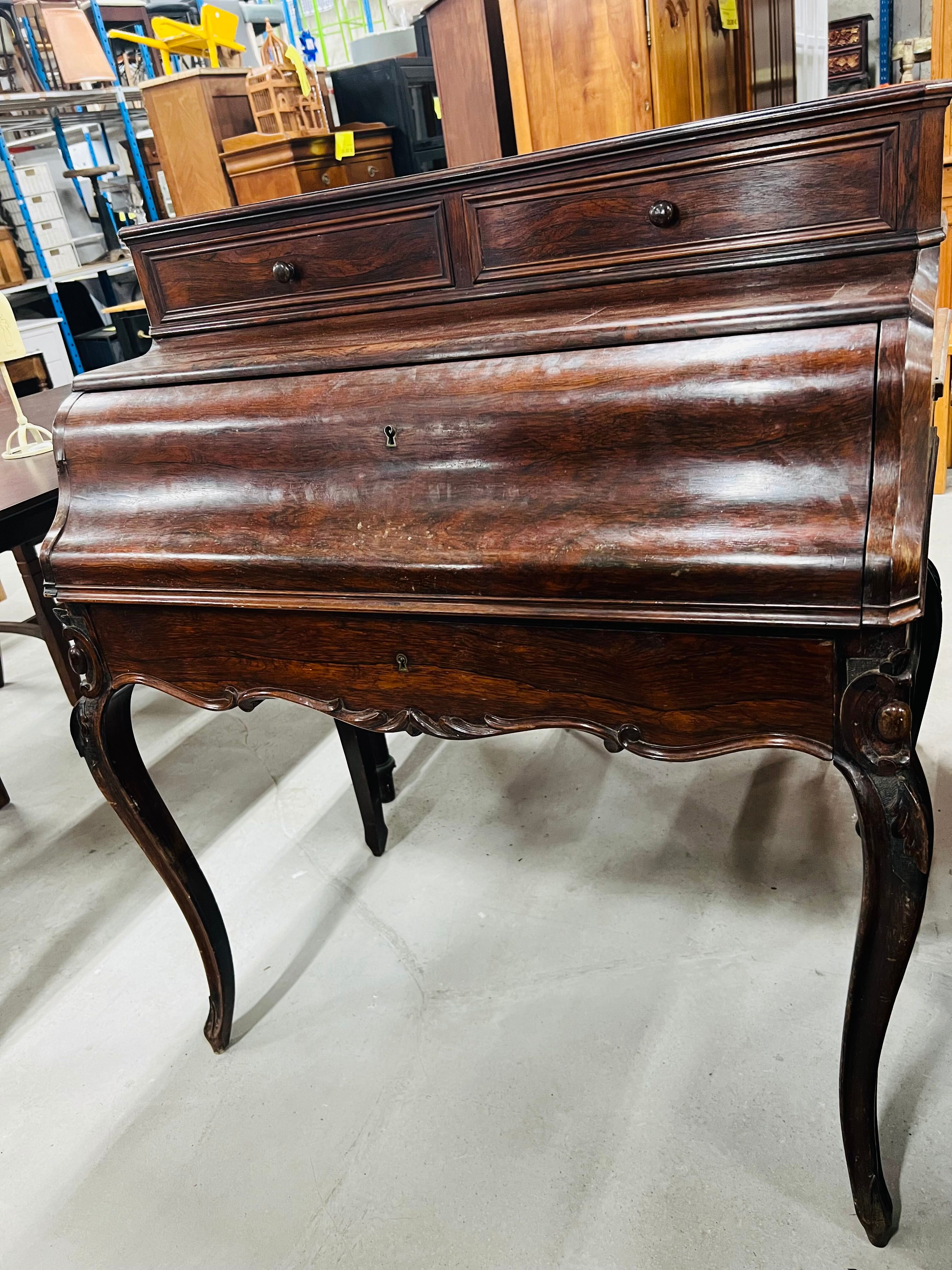 Mahogany secretary mid-nineteenth