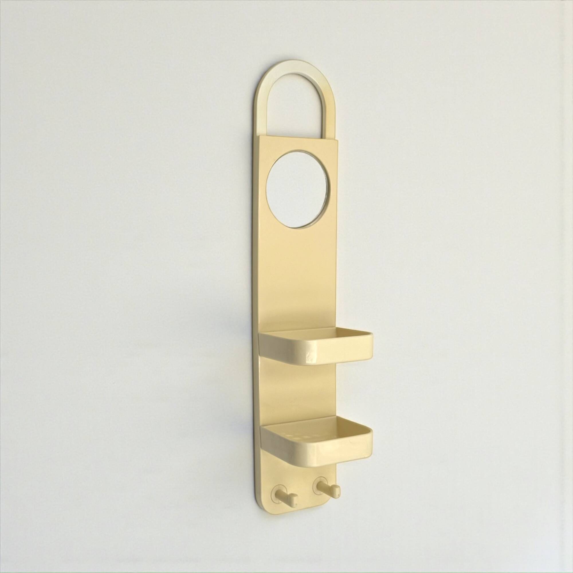Vintage Gedy Wall Organizer with Mirror, Design Makio Hasuike 1970s
