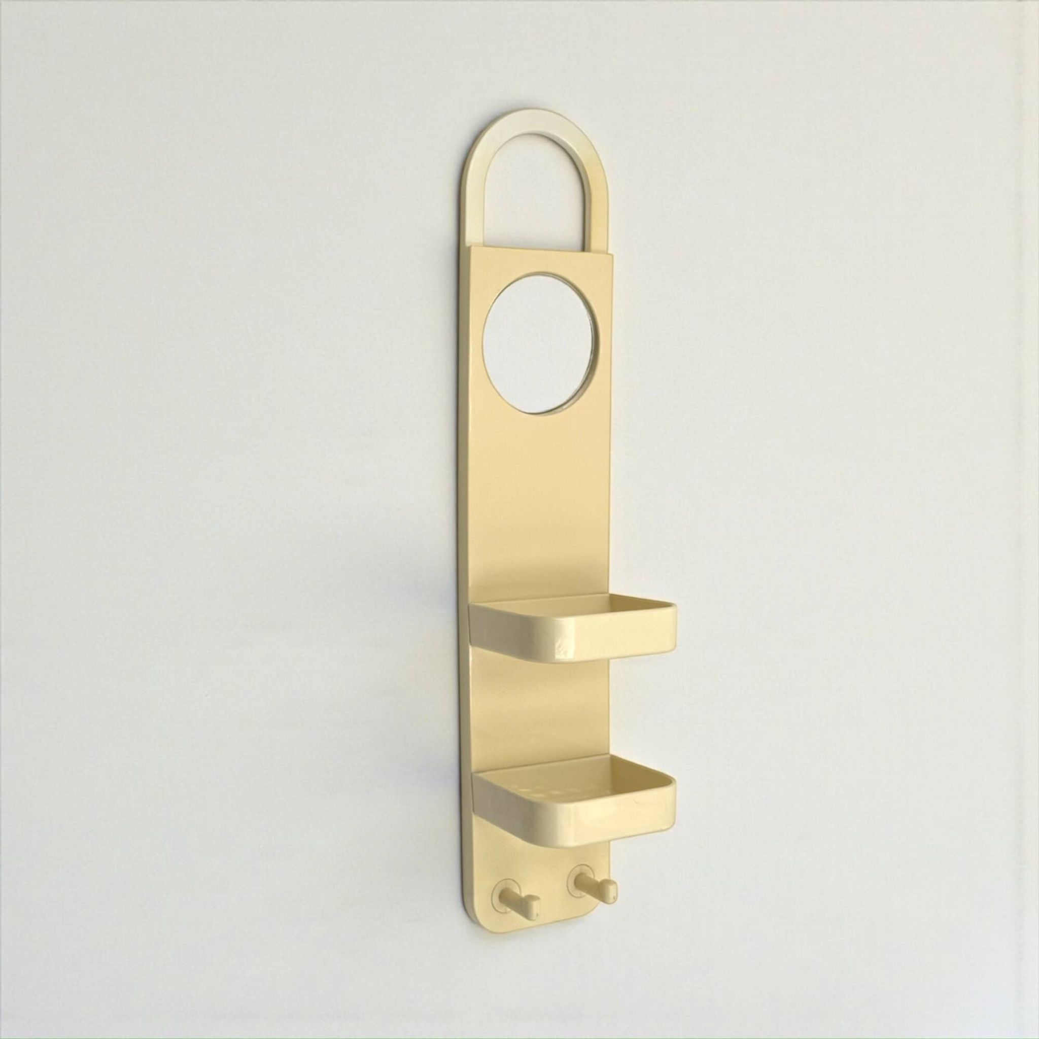 Vintage Gedy Wall Organizer with Mirror, Design Makio Hasuike 1970s