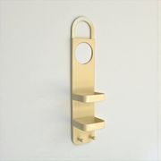 Vintage Gedy Wall Organizer with Mirror, Design Makio Hasuike 1970s