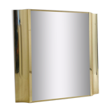 1970s goldenrod wall mirrorc