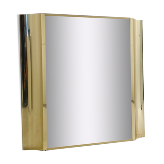 1970s goldenrod wall mirrorc