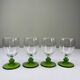 Green ball-shaped stemmed glasses