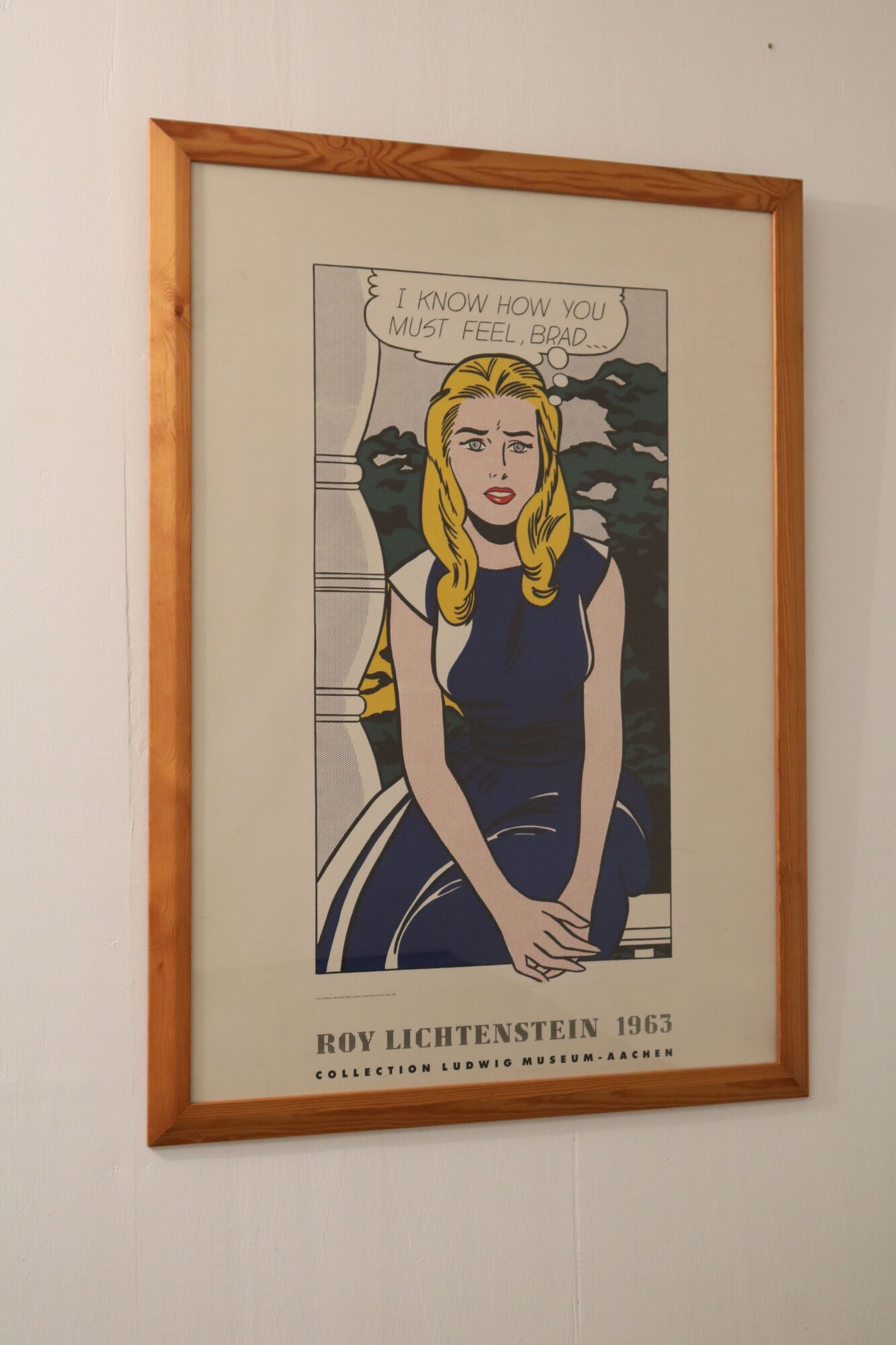 1980s Roy Lichtenstein museum poster, designed for the Ludwing Museum in Germany
