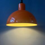 Orange Fog & Morup enamel pendant lamp by Joe Hammerborg