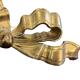 Decorative knot in wood and gilded stucco nineteenth