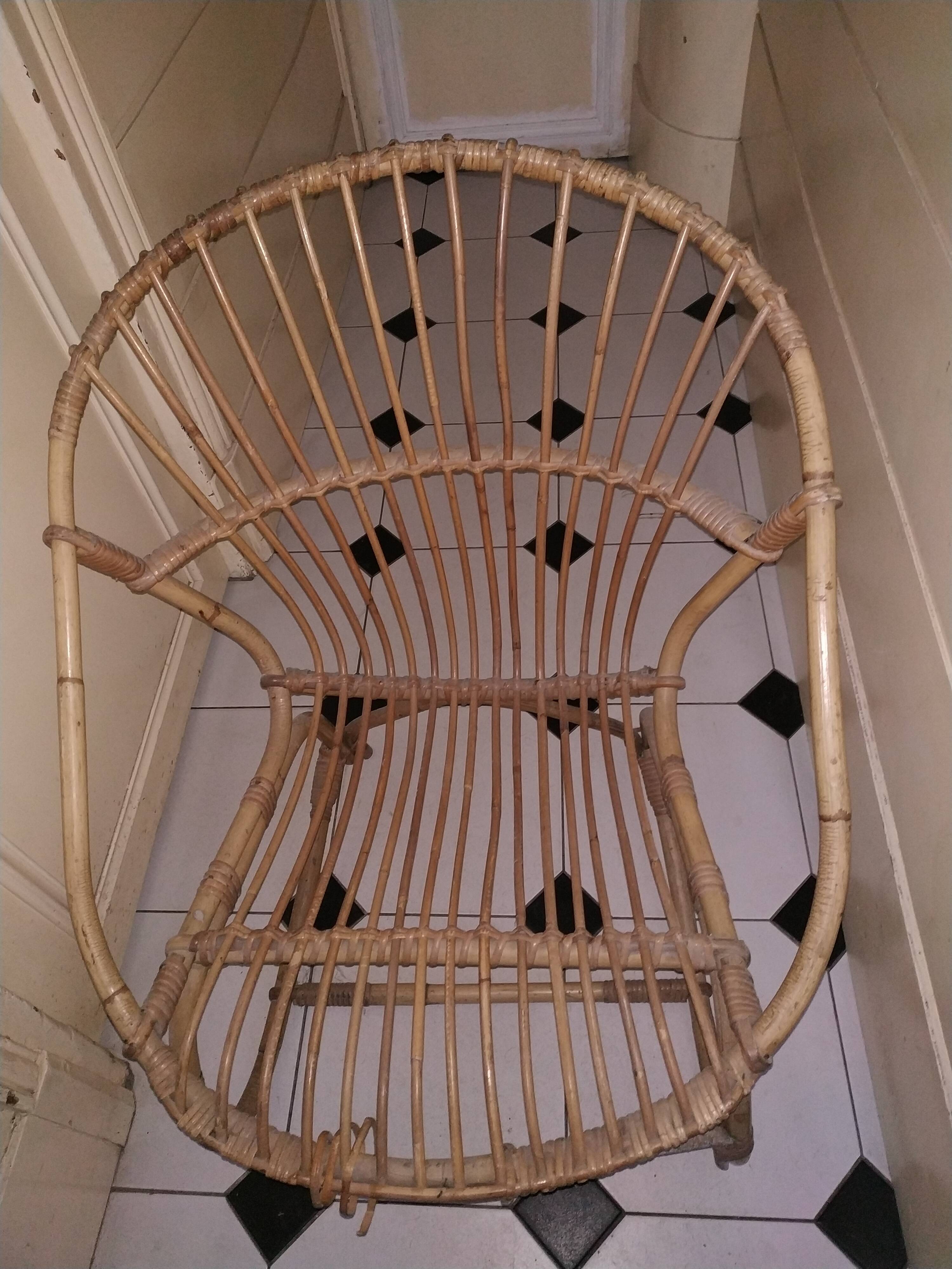 Rattan armchair