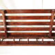Vintage dark wood wall coat rack
