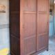 Armoire bois portes coulissantes, armoire bois, meuble de rangement vintage