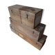 3 boîtes anciennes en bois