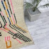Handmade wool Berber rug 250 x 150