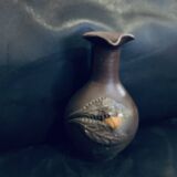 13cm candle holder in the shape of a jug in stoneware, old vintage Norman pitcher