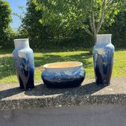 Fireplace set of vases in earthenware Montigny sur Loing