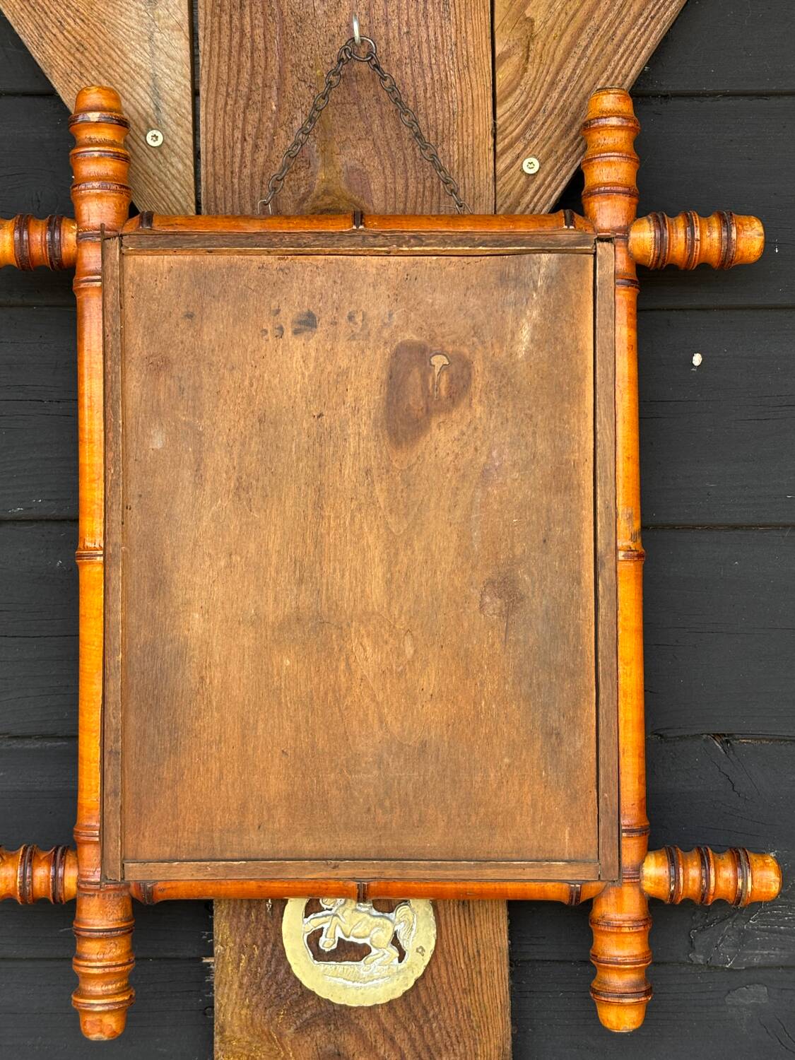 Vintage bamboo mirror