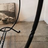 Marble and wrought iron coffee table