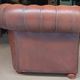 Vintage Chesterfield 2-Seater Sofa in Burgundy Leather with Button Tufting