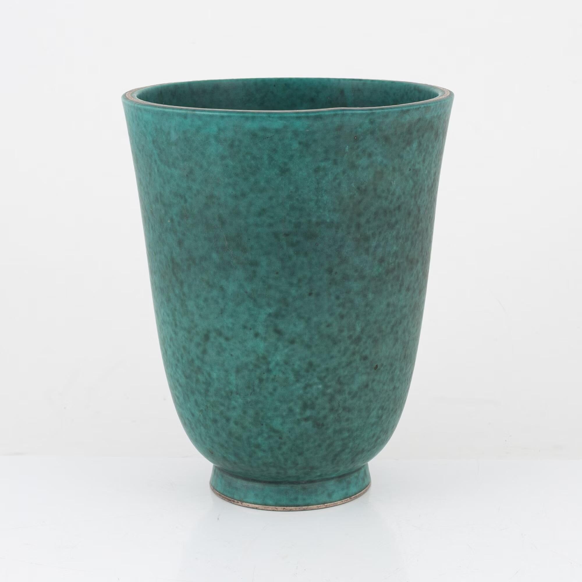 Vase Wilhelm Kage 'Argenta' for Gustavsberg Sweden 1935 Signed
