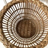 Rattan wastebasket