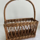 Bottle holder, woven wicker