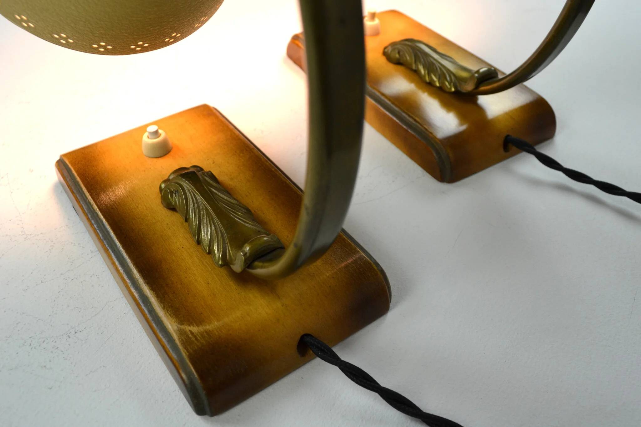 Pair of Table or Desk Lamps, Sweden, 1940s/1950s by EWÅ Armaturfabrik (attributed)