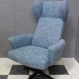 Blue Highback swivel chair 1960s