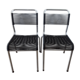 Chaises scoubidou vintages