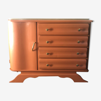 Commode vintage terracotta