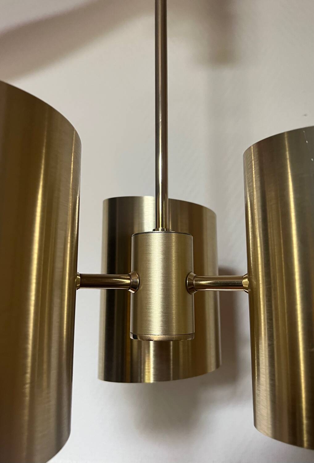Lustre/suspension space age vintage 1970 alu brosse doree