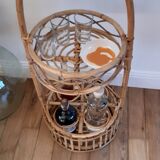 Rattan bar service 70s