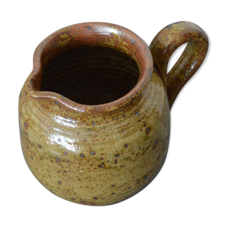 Glazed stoneware pitcher