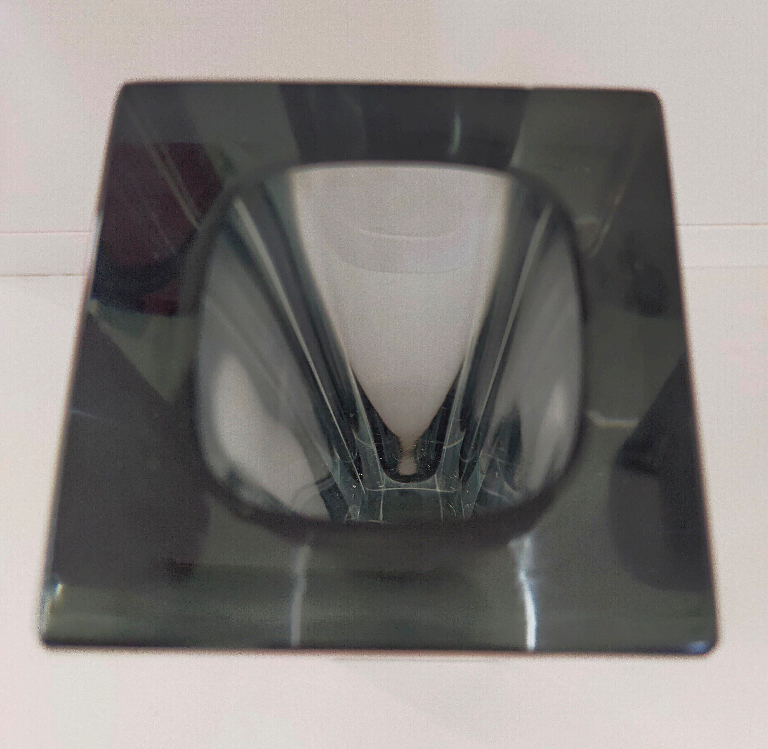 Vase vintage sommerso en verre Murano Flavio Poli Seguso 1970