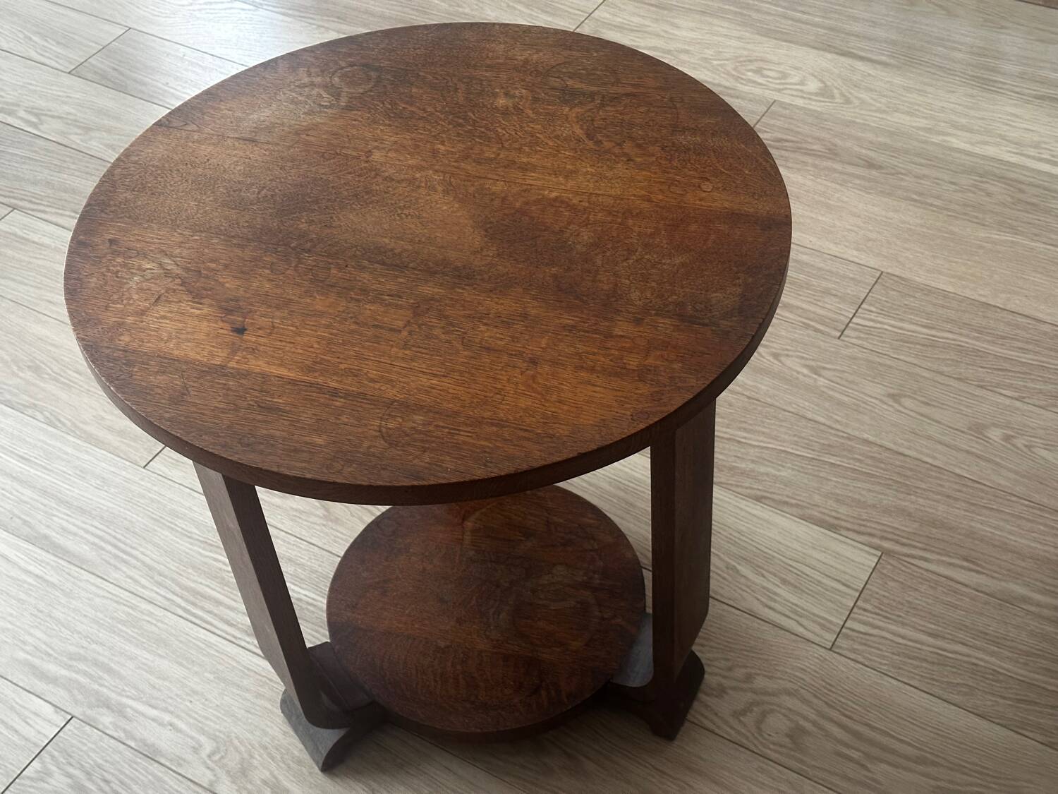 Art Deco oak pedestal table